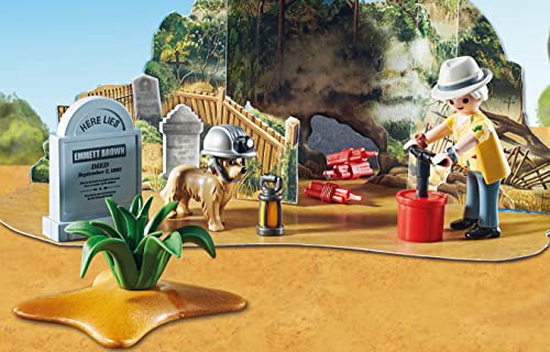 Playmobil 70576 Calendrier de l'Avent Back to The Future Part III, Back to The Future, La Magie de Noël- Noel Calendrier de l'avent, Multicolore