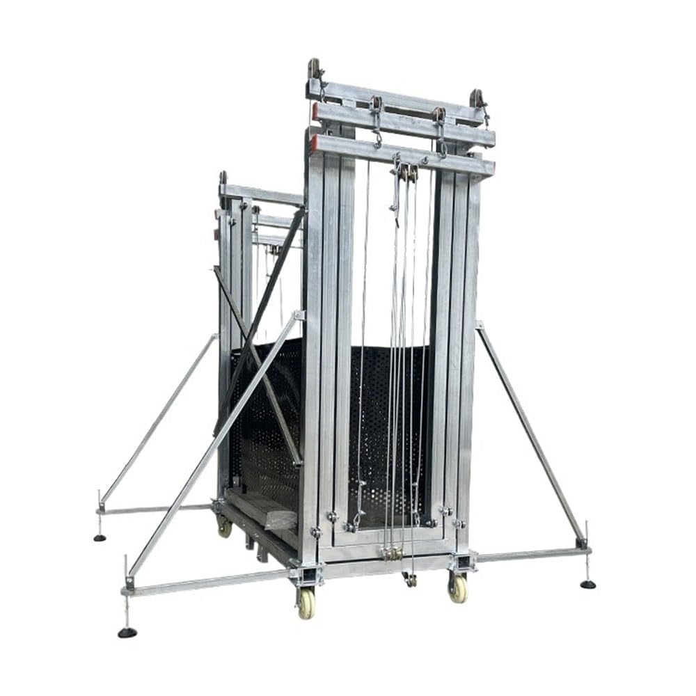 Ponteggio elettrico Piattaforma elevatrice telescopica pieghevole mobile for interni ed esterni in tubo quadrato zincato(Piccolo)