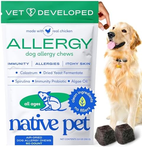 Native Pet Dog Allergy Chews - Dog Allergy Relief with Probiotics...