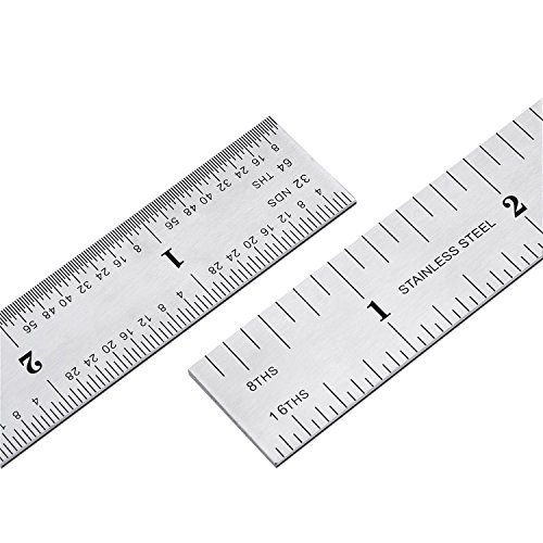 Eboot EBOOT-RULERS-04 2 Pack Stainless Steel Ruler Machinist Engineer Ruler thumb #4