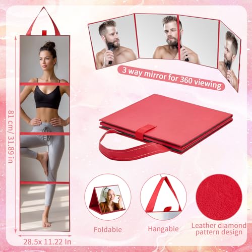 Espejo Plegable Full Length con Asa de Cuero 81x28.5 cm miniatura 2
