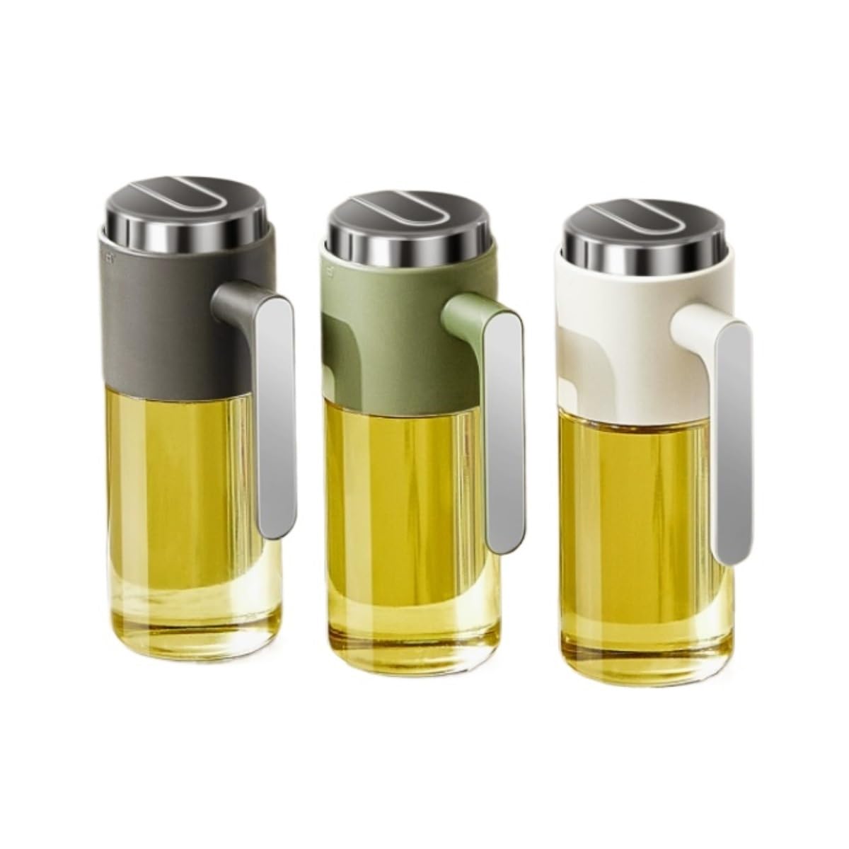 Essig Ölflaschen Set Ölfreies Glasöltopf for Die Küche Zu Hause, Sojasaucen-Gewürzflasche, 3-teiliges Set Küche