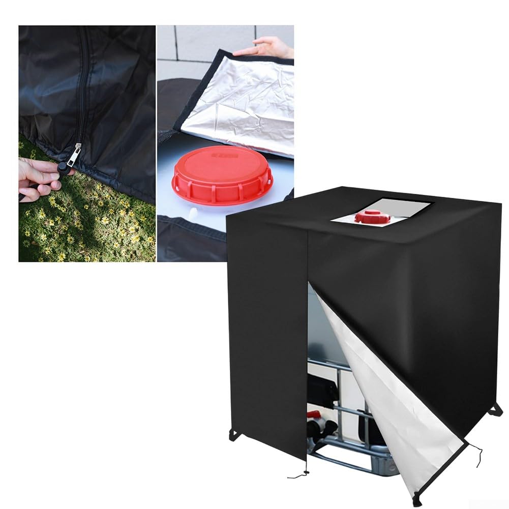 Palettenabdeckung mit Reißverschluss, 120 x 100 x 120 cm, wasserdicht, 210D, 420D Polyester, wetterfest, für Lagerung und Transport im Freien (420D)