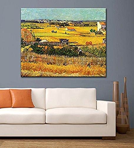 Image of Tallenge Harvest at La Crau by Van Gogh Top 10 Vincent Van Gogh Poster Small Poster (Paper; 12 x 17-inches)