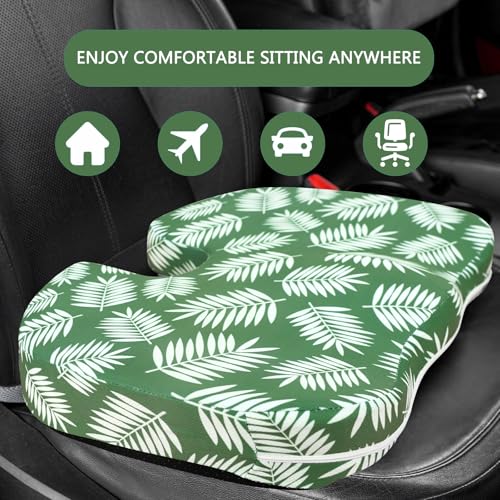 Image of Tailbone Pain Relief Cushion, Memory Foam Seat Cushion for Coccyx Sciatica Pain Pressure Relief Office Desk Chair
