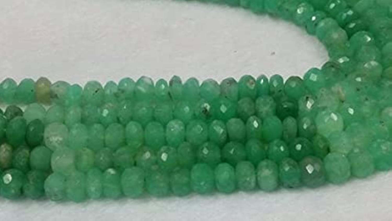LKBEADS 8 mm chryzopraz fasetowane okrągłe koraliki, bardzo dobry kolor koraliki, zacienione fasetowane okrągłe. 33,5 cm