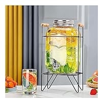 Amazon | ガラス ドリンク サーバー，蛇口付き水筒ジャグボトル