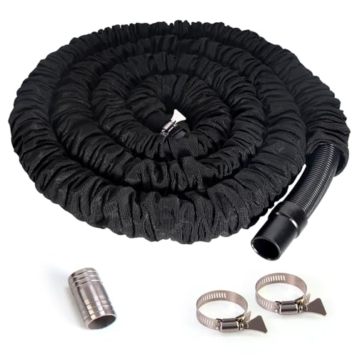 Extended 27 ft. 97521 RV sewer hose with hose protector - perfect match for Thetford Sani-Con Turbo 400S/500S/600S/700 drain hose 1-1/2 inch inside diameter