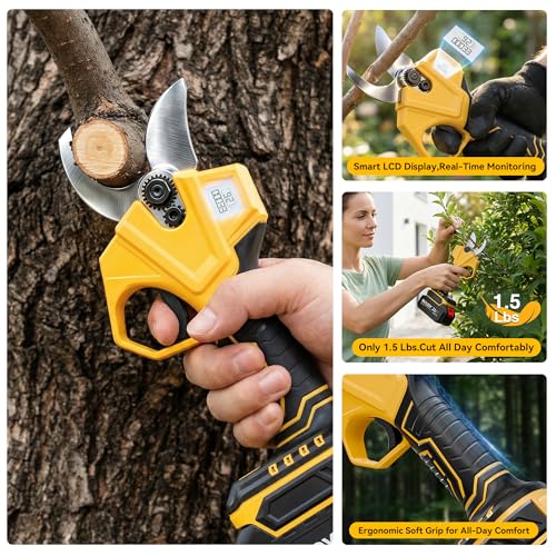Image of BUYJOY 2-in-1 Electric Pruning Shears & 6 Inch Mini Chainsaw