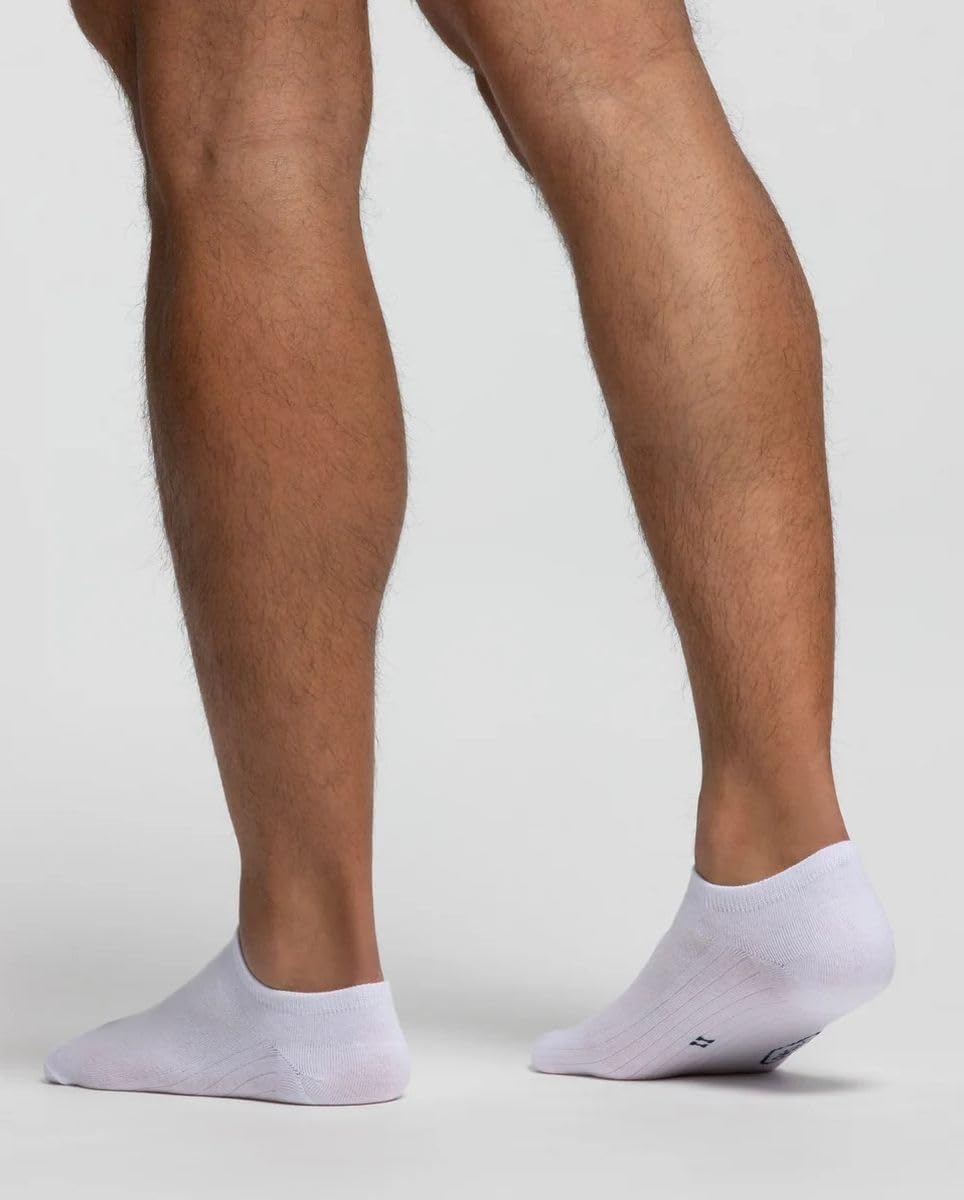 POMPEA Pack 6 Paia Fantasmini Uomo Blu Nero Bianco Cotone