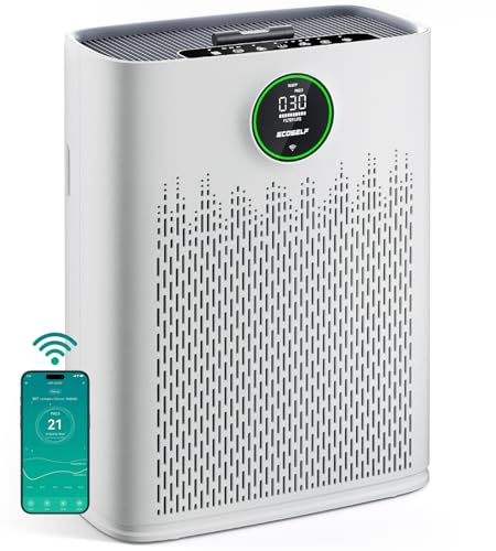 ECOSELF Smart Air Purifier for Home Large Rooms, with WiFi Control, Covers Up to 2400 Ft², Smart...