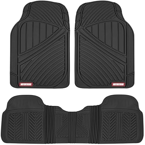 Motor Trend FlexTough All Weather Rubber Car Floor Mats Cover
