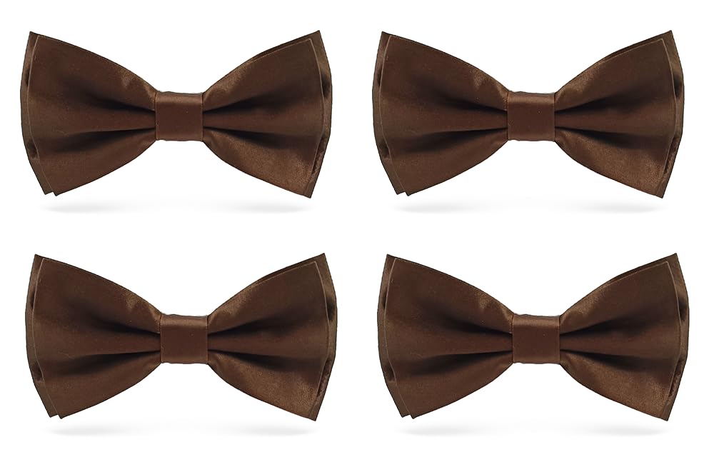 utf Mens Solid Color Double Fold Pre-tied Bow Tie-picture-26