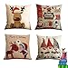4 Stück Kissenbezug Weihnachten，Weihnachtskissenbezug,Weihnachten Kissenbezüge，Weihnachten dekorative kissenhülle，Weihnachten Deko Kissenhülle，Weihnachten Deko Kissenhülle 45x45cm