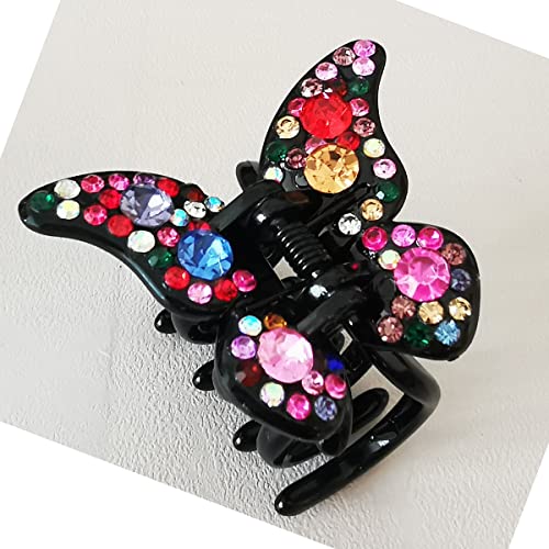 Pince à cheveux papillon strass lot de 4 petites barrettes - 4