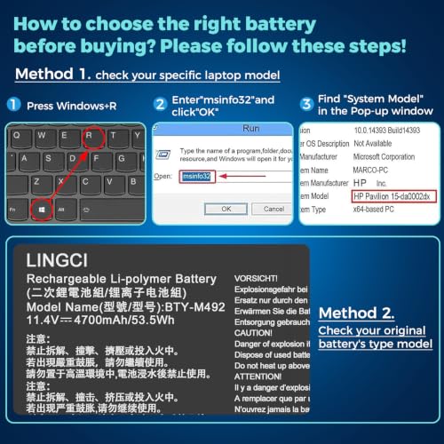 Image of BTY-M492 Battery Replacement for MSI Sword 15 A11UD A11UE A11SC Bravo 15 B5DD Katana GF66 GF76 11UC 11UD 11UE 11SC 12UD 12UE 12UG 12UGS 12UX WF66 WF76 11.4V 4700mAh