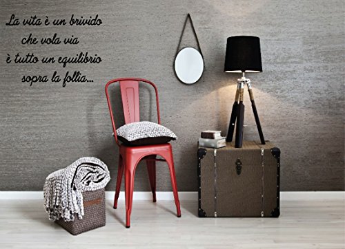 Adesivo Muro Con Frase 'La Vita è Un Brivido' - Wall Sticker Decorativo In Italiano Per Pareti - Foto 4