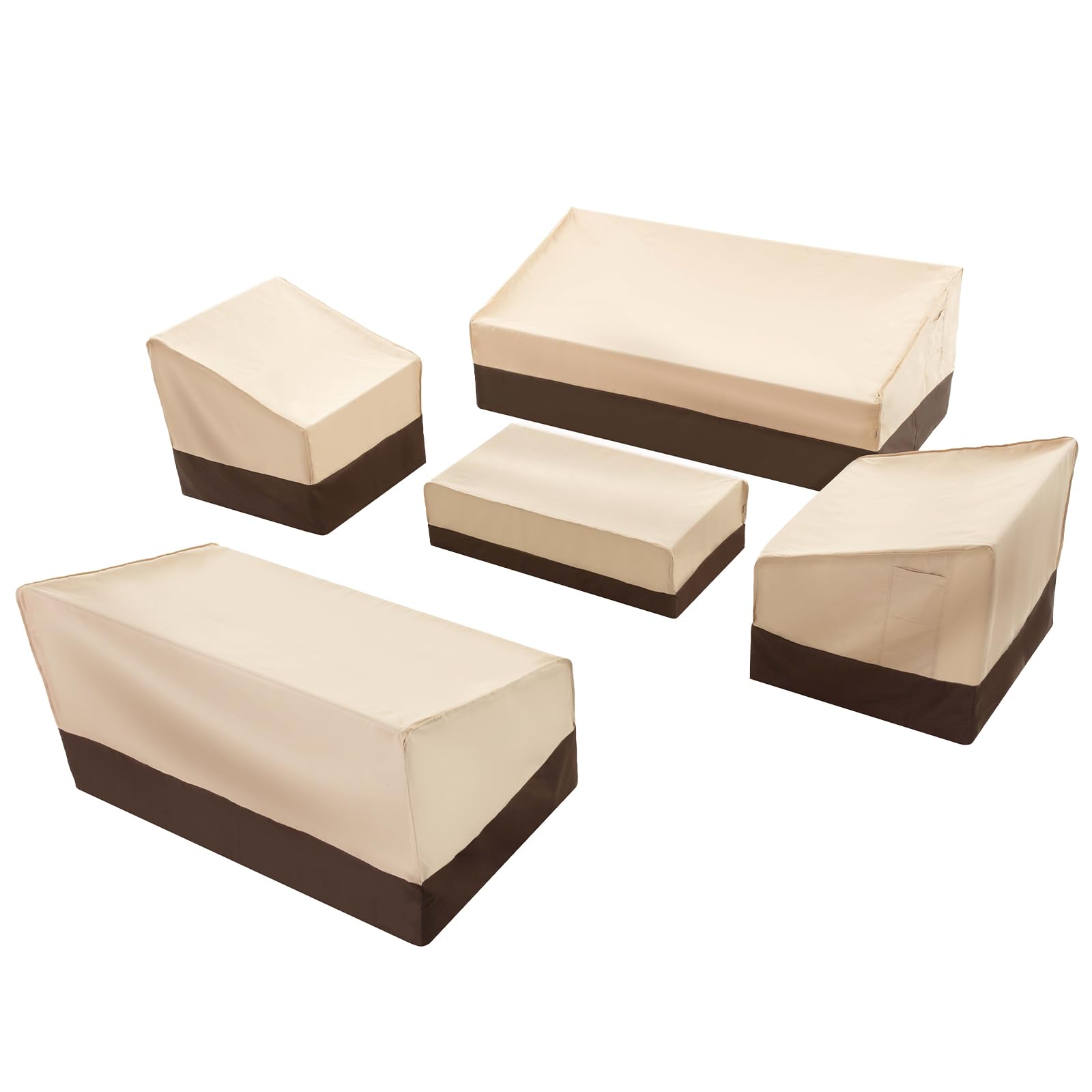 Photo 1 of Loriano Patio Furniture Cover Set, 5 Piece Outdoor Furniture Cover Waterproof, 600D Heavy Duty Lawn Patio Set Covers
