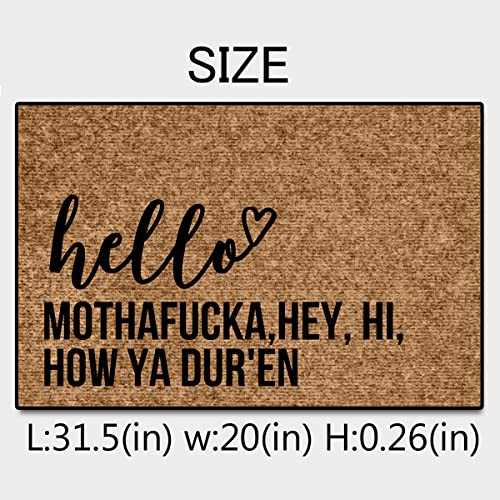 Wulidrom Hello Mothafucka,Hey, Hi, How Ya Dur'en Funny Welcome Mats Outdoor Rugs for Front Door Entrance, Outdoor Door Mats for Home Entrance Mat Indoor 31.5"X20" by Wulidrom - Used condition - Image 6