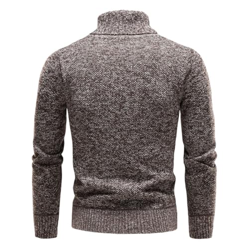 Men's Winter Fleece Turtleneck Sweater Thicker Warm Slim Fit Casual Jumper2