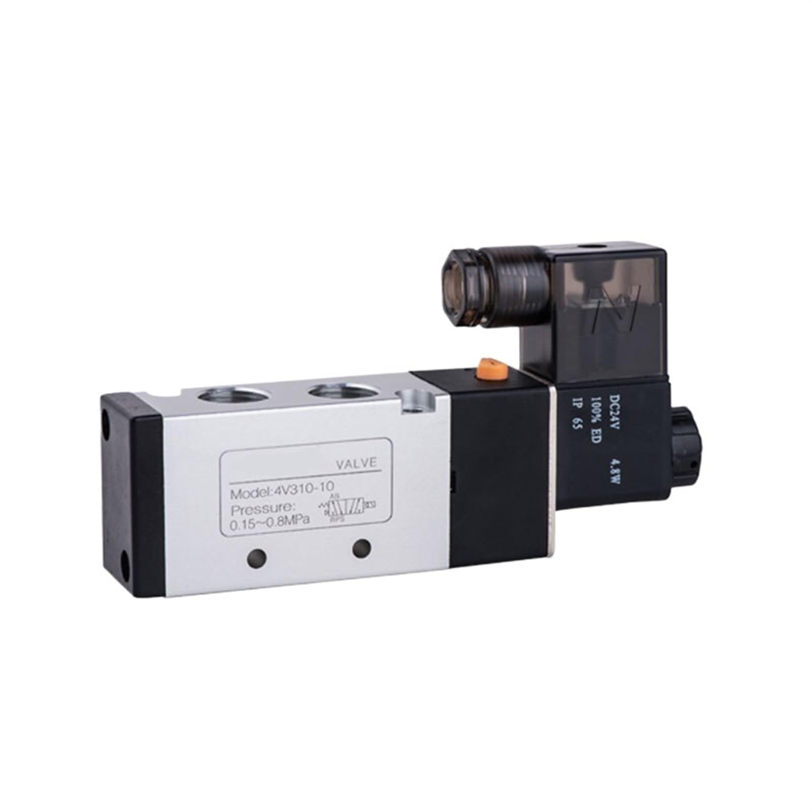 Válvula Solenoide 4v210-08, válvula de Control de solenoide neumática de Dos Posiciones y Cinco vías de 220v, válvula de conmutación de 24v(4V110-06 DC DC24V)