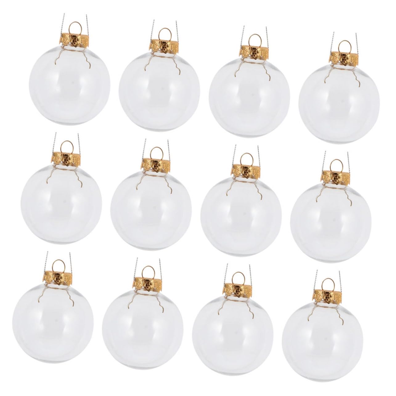 12 Pièces Ornements de Boule de Noël décoration Chanter Création de claires de Noël Artificiel Boule d'arbre Suspendue Pendentif l'animal de Compagnie Doré