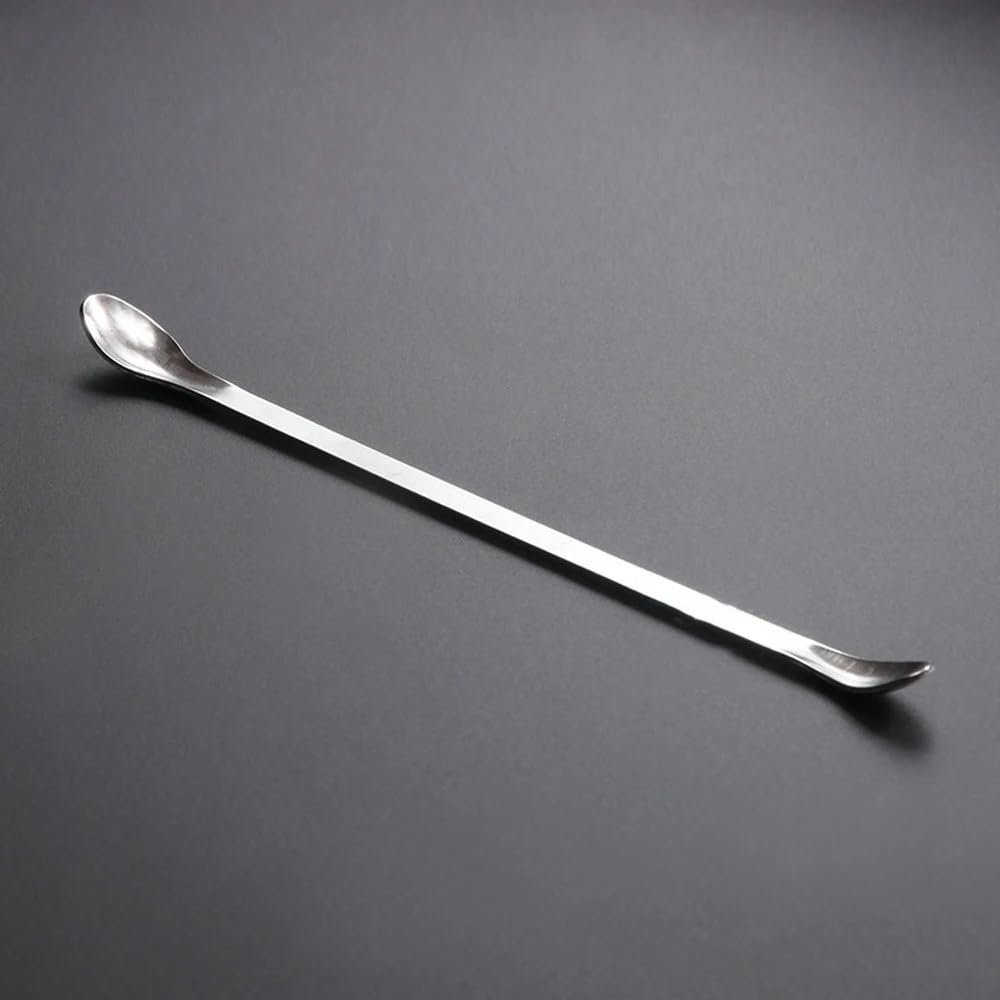 10 Stück Wiegelöffel aus Edelstahl for Laborzwecke – ein-/doppelköpfig, 16/18/20/22/25/30 cm(Single-head 16cm)
