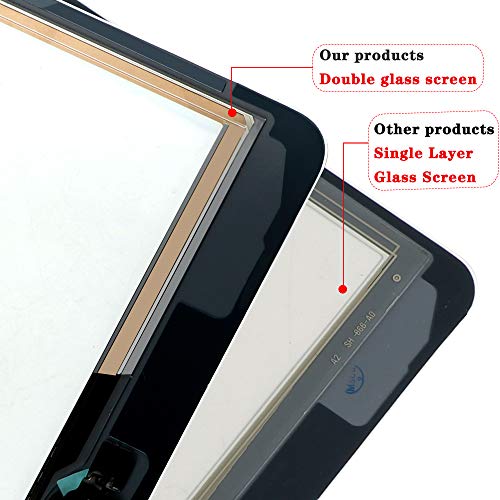 KAKUSIGA Compatible with ipad 3th Generation Touch Screen Glass Digitizer Replacement, Home Button Flex, Adhesive Tape, Repair Tools kit (Black) - Thumbnail 5