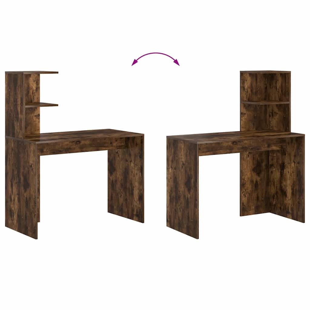 Generisch Schreibtisch Geräucherte Eiche 102 x 50 x 124 cm Holzwerkstoff,Möbel,Büromöbel,Schreibtische-869358