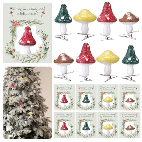 Jenaai 20 Sets Christmas Mushroom Ornaments...