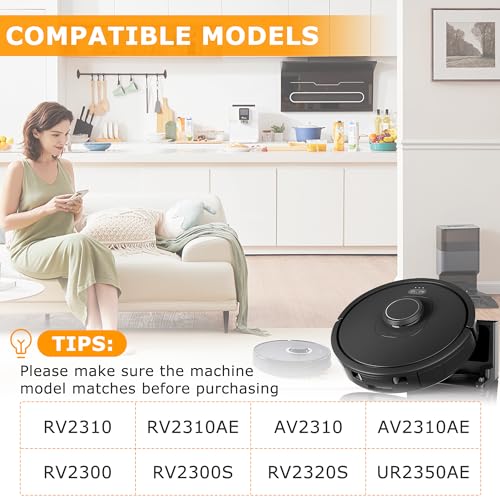 8 Pack Side Brushes Replacement for Shark Matrix Robot Vacuum RV2310, RV2310AE, AV2310, AV2310AE, RV2300, RV2300S, RV2320S, UR2350AE Vacuum Cleaner LUXRILIX