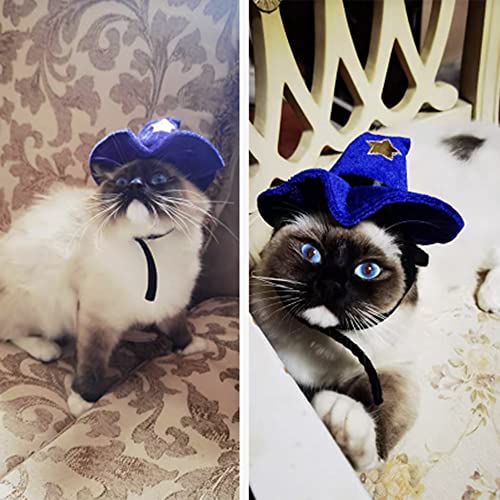 Aniac pet halloween costume adjustable magic witch hat with bell star decor for cats and small dogs purple 6 Aniac pet halloween costume adjustable magic witch hat with bell star decor for cats and small dogs purple - image 7