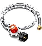 Alloxity 4FT Propane Regulator with Hose, High Pressure Adjustable Propane Tank Regulator, QCC1 &amp;...