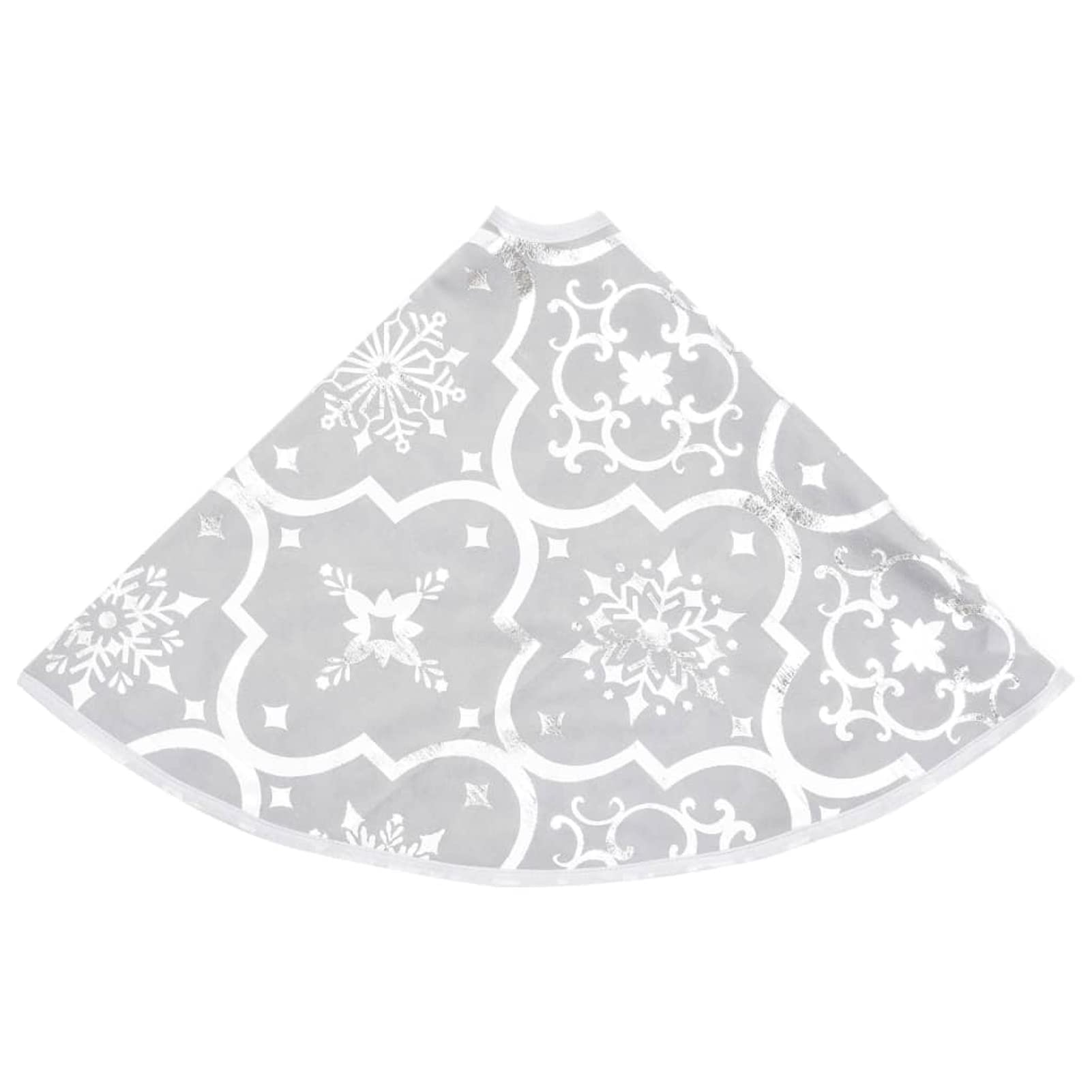 Gecheer Jupe de sapin de Noël de luxe et chaussette en tissu blanc 150 cm, couverture de sapin de Noël, jupes de décoration d'arbre de Noël ornements TY-1