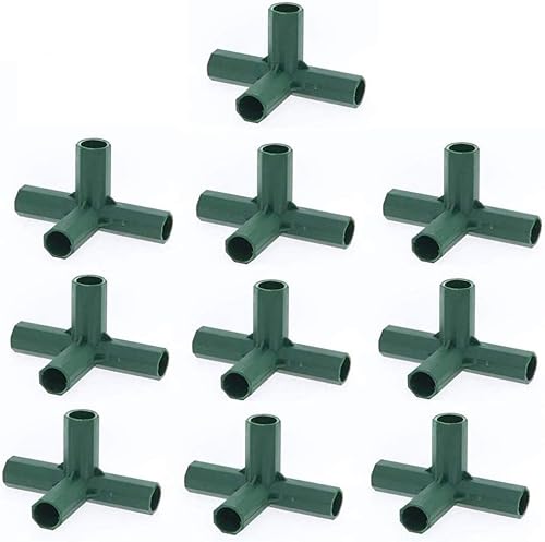 Miniatura 8 de 25 conectores de marco de invernadero de 0.63 pulgadas, accesorios de PVC para edificios, tubo de esquina de 3 vías y 4 vías, clips giratorios para