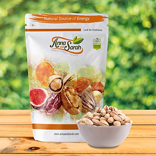 Image of Anna and Sarah Turkish Antep Pistachios, Premium Quality Roasted Pistachios, Healthy Snack, Rich Flavor in Resealable Bag 5 Lbs
