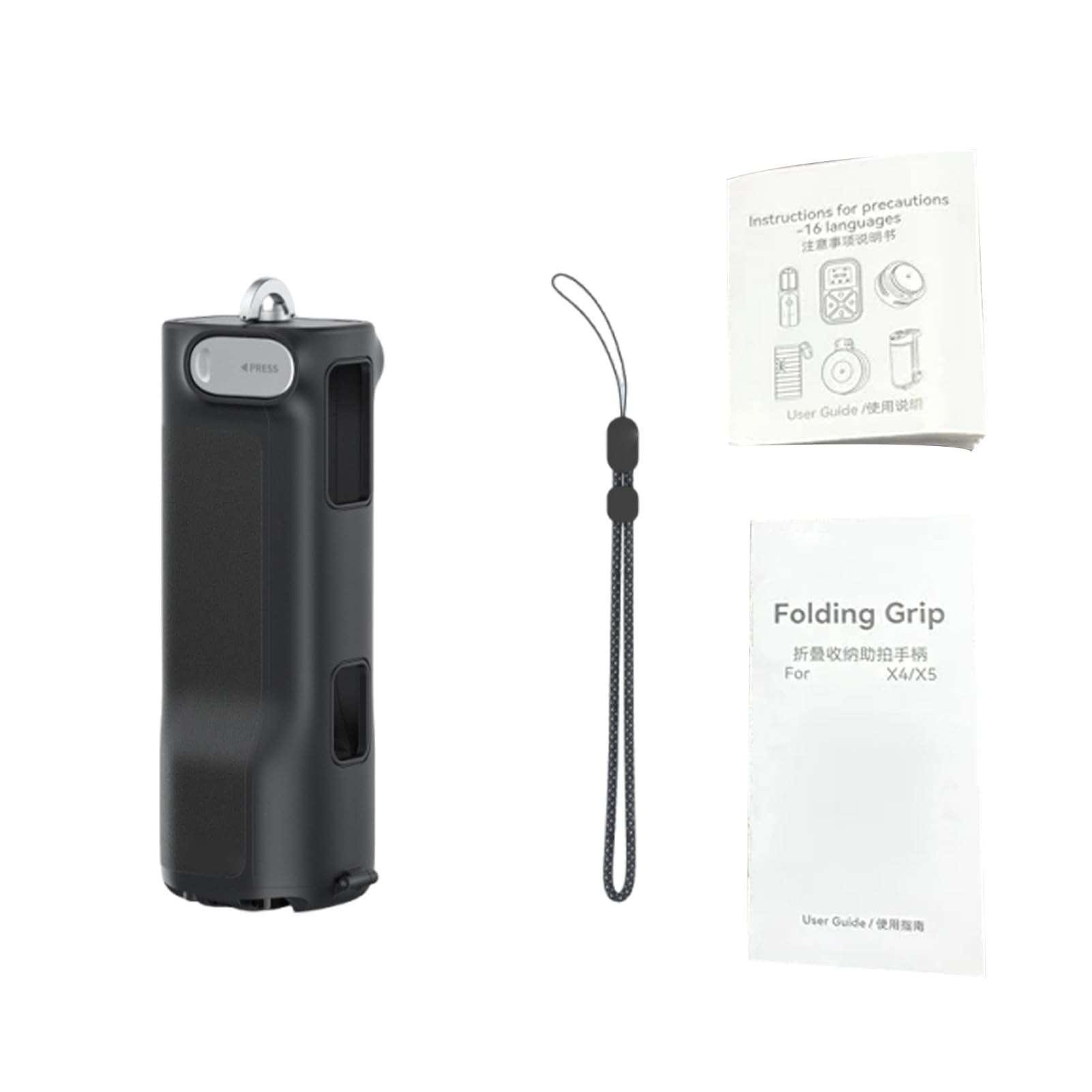 Bewinner ‌Poignée D'appareil Photo Pliable 3 en 1 |Poignée Convertible/trépied/étui de Rangement, Charge 500 G, Verrouillage à Double Pression et en Cuir pour Modèles X4/X5