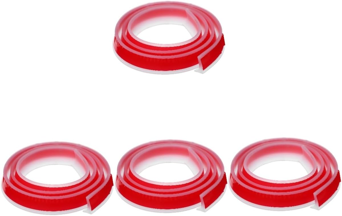 DOITOOL 4pcs Shower Adhesive Strip for Kitchen Countertop and Bathroom Sink Transparent Barrier Easy to Install Multipurpose Water Strip Guard