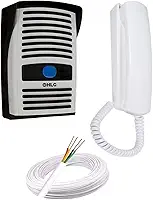 Kit Porteiro Eletrônico Interfone Residencial com 50mt Cabo Instalação, 110V/220V |Abre Fechadura Elétrica, Resistente a Sol e Chuva,