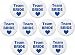 QTY 10 Team Bride Blue Heart 1.25â€ Buttons Pins Wedding Bachelorette Party
