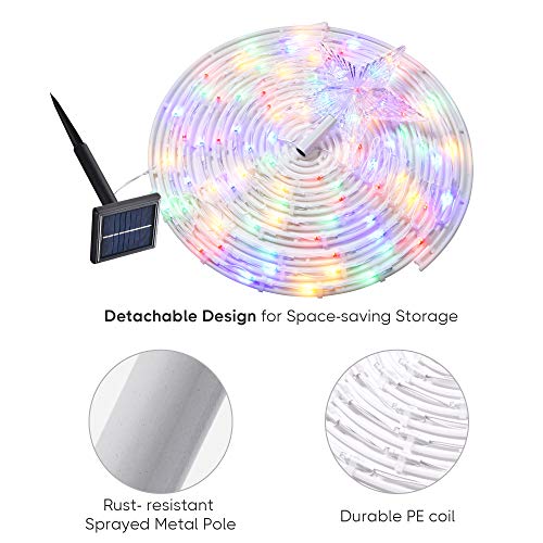 Yescom Solar Panel Set of 3 LED Christmas Spiral Light Kit 6Ft 4Ft 3Ft Indoor Outdoor Garden Party