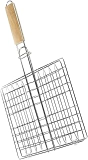 GANAZONO Rede Para Churrasco Clipe De Peixe Grelhado Acessórios Para Grelha Parrillas Para Asar Carne Cestos Para Grelhar Espetinho De Churrasco Portátil Cesto Para Grelhar Peixe De Metal