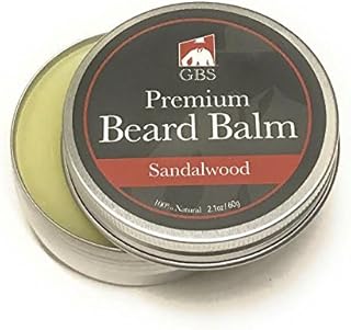 G.B.S Premium Beard Balm - All Natural Sandalwood - Leave-in Conditioner - Styles Strengthens and softens Beards and Mustaches Premium Wax for Men Skin Friendly Gentle Irritation Free Healthier