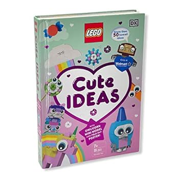 Hardcover Lego Cute Ideas with Owlicorn Mini Model and Fold-Out Poster Ages 7+ Includes 35 Pieces Book