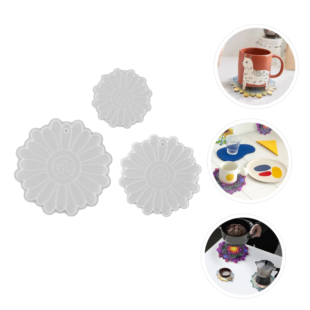 EXCEART 9pezzi Stampo Silicone Per Fai Da Te Molletta Per Resina Epossidica Facile Da Usare e Pulire Creatività Illimitata Per Artigianato e Decorazioni
