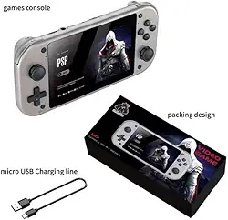 Console de jogo M17 64G e 128G portátil com 20.000 jogos integrados, console de jogo retrô LINUX de 4,3 polegadas, console de videogame portátil