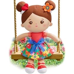 OUOZZZ Soft Plush Baby Doll 12.6 Inch, Brown Skin Snuggle | Perfect Birthday Toy & Gift for 1 Year Old Girls, Cuddly Companion Suitable for Infants & Toddlers