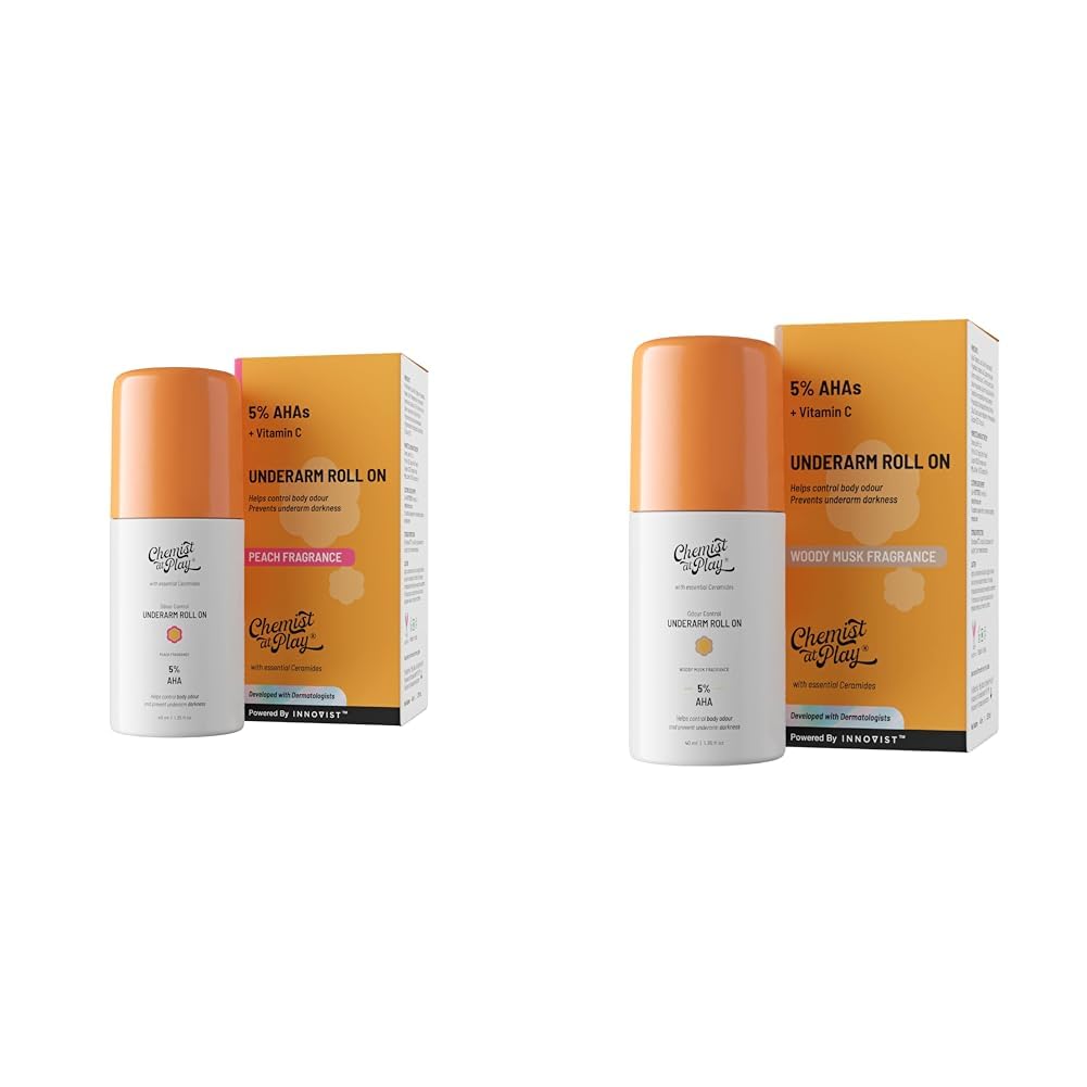 Chemist At Play UnderArm Roll-On Deodorant with 5% AHA Vegan | SLS Free | 40ml UnderArm Roll-On Deodorant with 5% AHA, Lactic Acid & 1% Mandelic Acid Vegan | SLS Free | 40ml-image-4