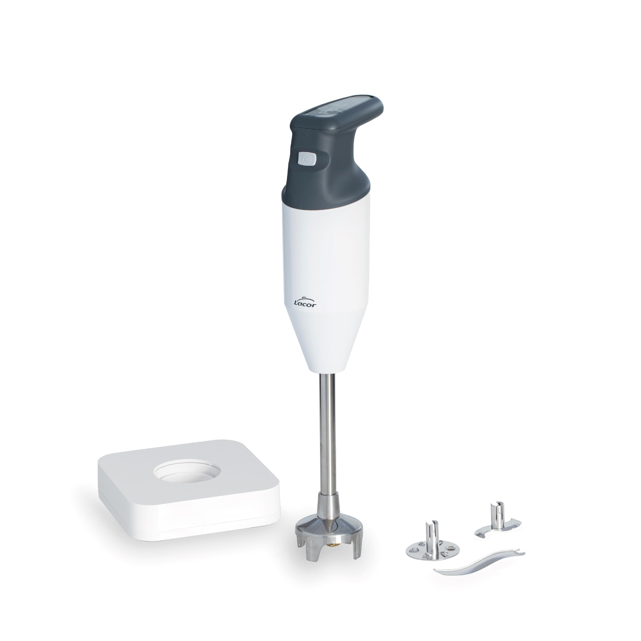 Lacor 61664 - Batidora ProVite, de Precisión, 170W, 22.000 r.p.m | En acero inoxidable, tritura y bate sin esfuerzo; agarre ergonómico, ideal para cocina profesional y uso diario en casa