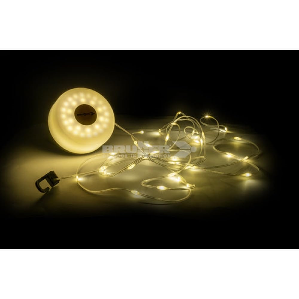BRUNNER Lanterna da Campeggio Ricaricabile con Strisce Luminose Flessibili e Arrotolabili, IP44, Grigio